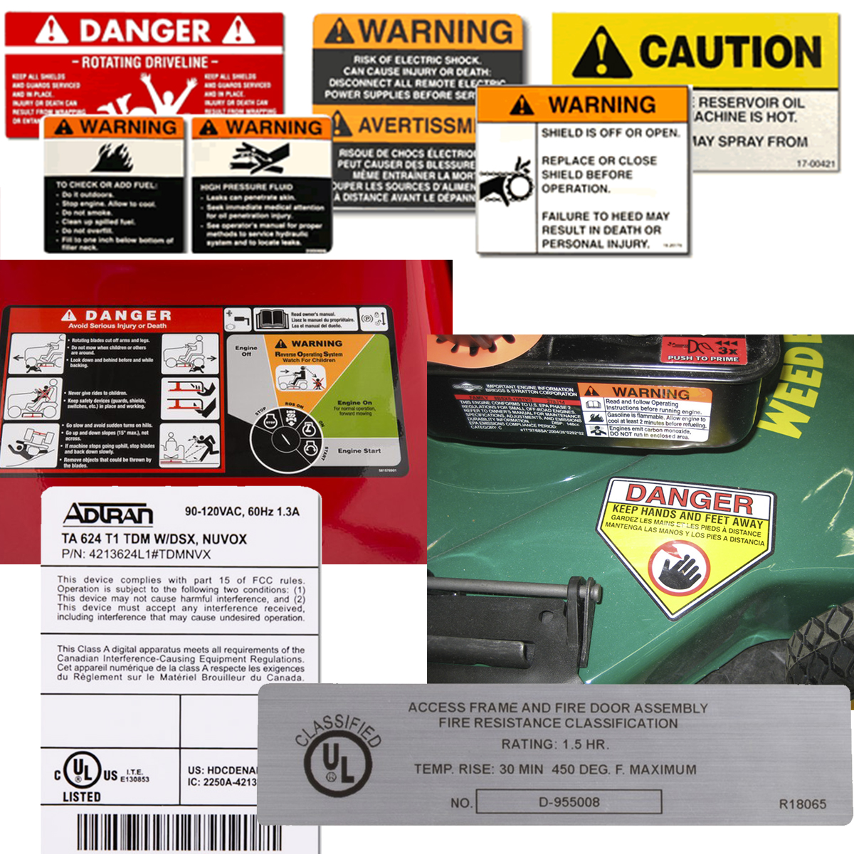 Labels for Durable Product (UL / CSA) 